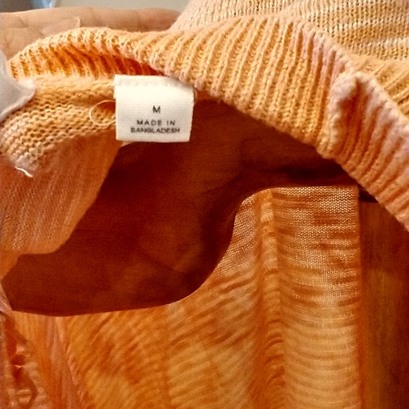 M Gap cream cycle orange and white striped 🍊 cardigan - Picture 6 of 10